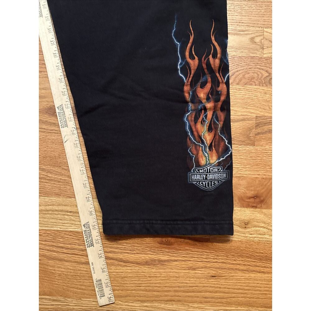 Vintage Harley Davidson Flame Blue Lighting Sweatpants, Size 2XL, 2008 - Picture 9 of 11